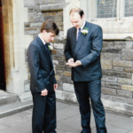 Steve shows Colin the rings. Steve shows Colin the rings